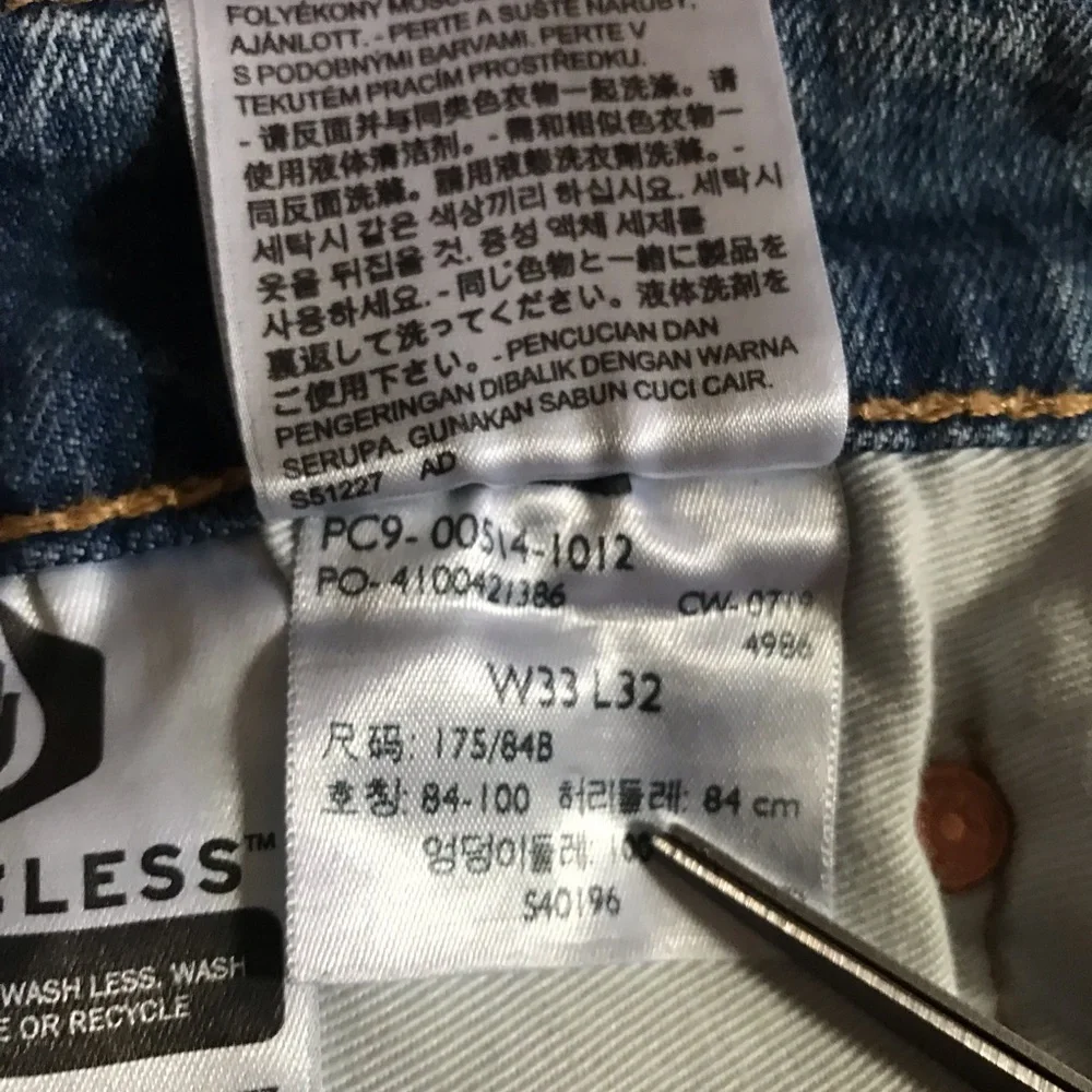 Levi's 514 Flex Classic Straight Blue Denim Jeans 33x30